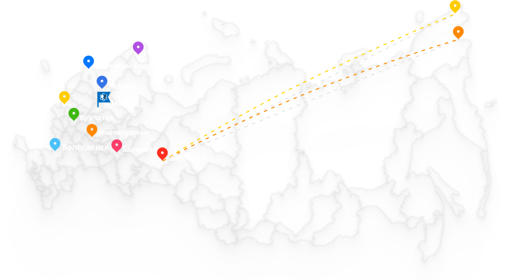Карта филиалов